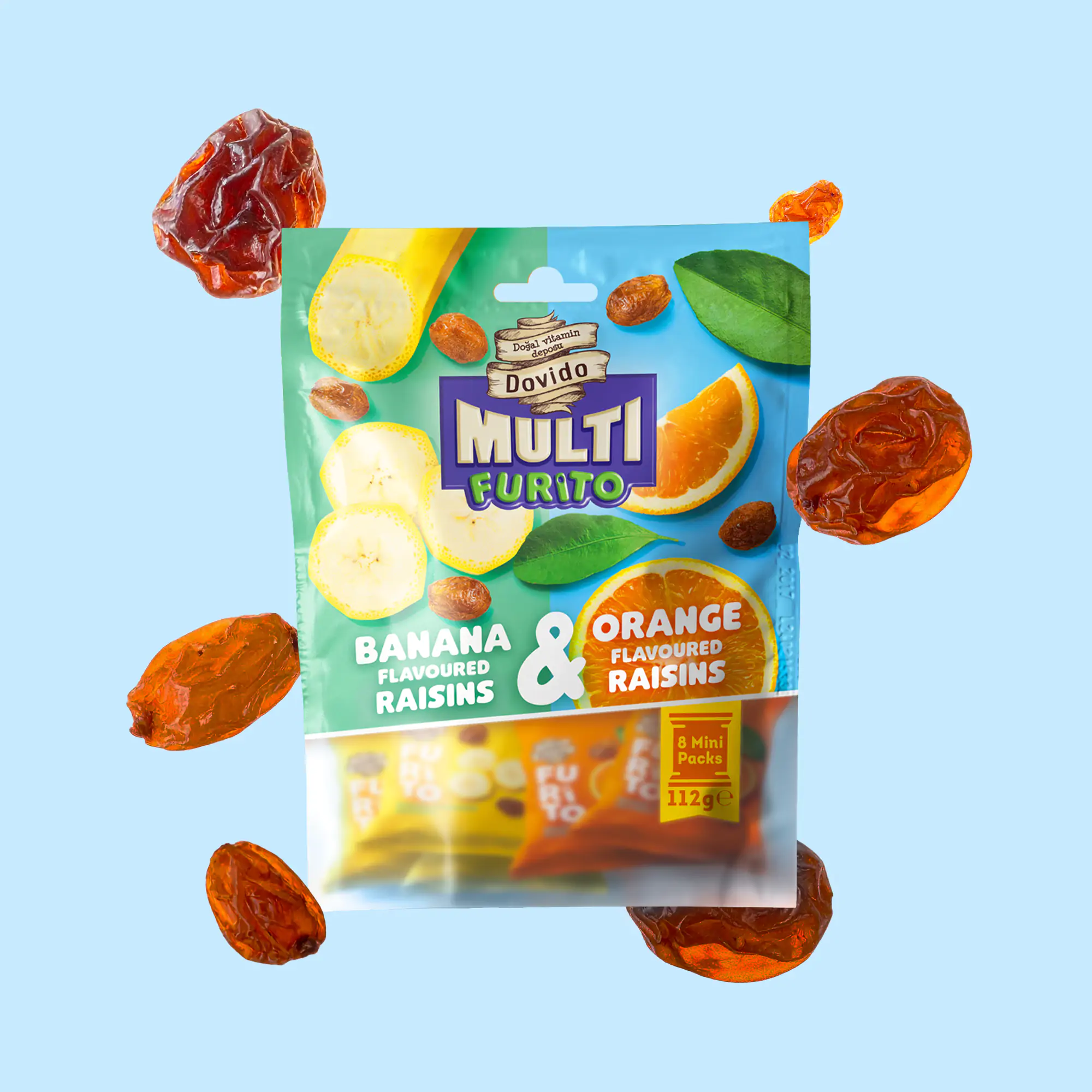 doğal muz&portakal aromalı kuru üzüm